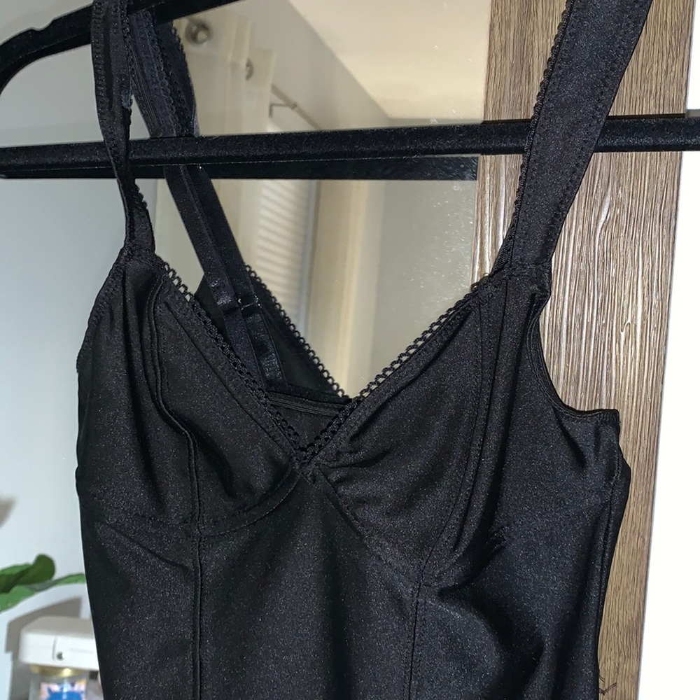 Black Satin Bodysuit